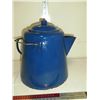 Image 1 : Large Blue Enamel Coffee Pot
