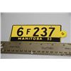 Image 1 : 1953 Wheaties Mint Manitoba License plate