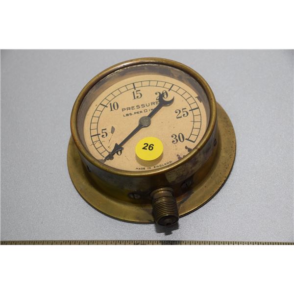 Antique brass gauge