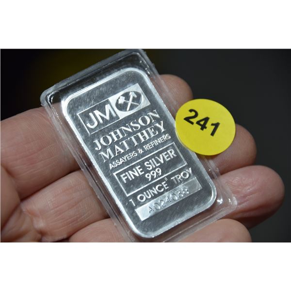 1 Troy oz fine silver bar