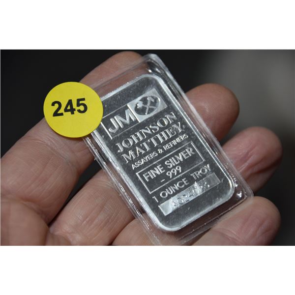 1 Troy oz fine silver bar