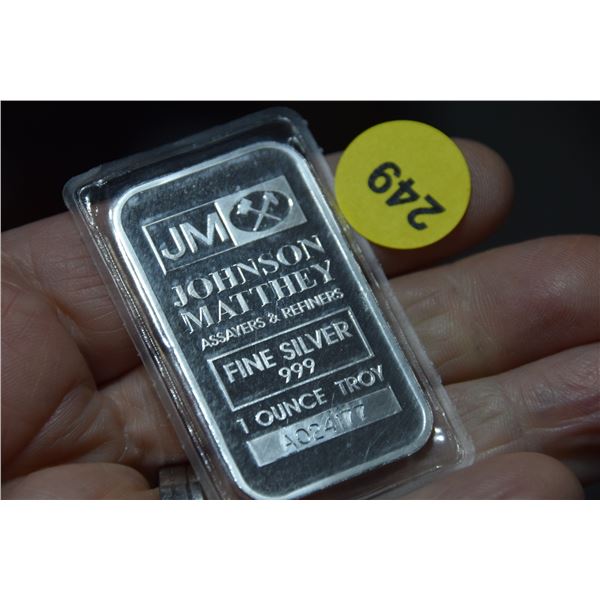 1 Troy oz fine silver bar