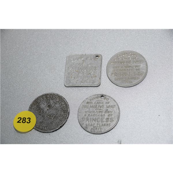 Antique soap tokens