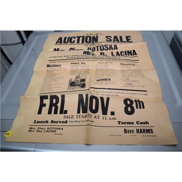 Antique Sask Auction poster