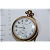 Image 2 : Running antique Illinois 1917 17 jewel pocket watch & gold filled chain