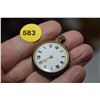 Image 1 : Tiny Swiss pocketwatch- has hinge issues/notrunning