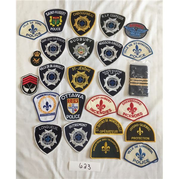 25 assorted military patches