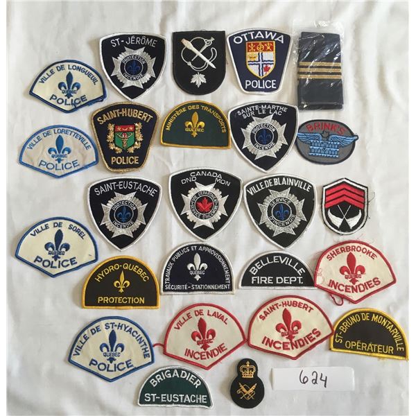 25 assorted military patches