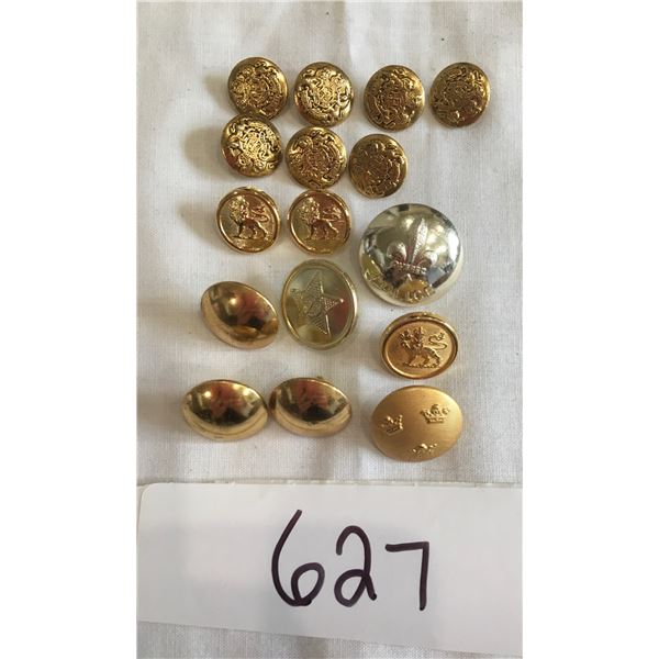 assorted military buttons