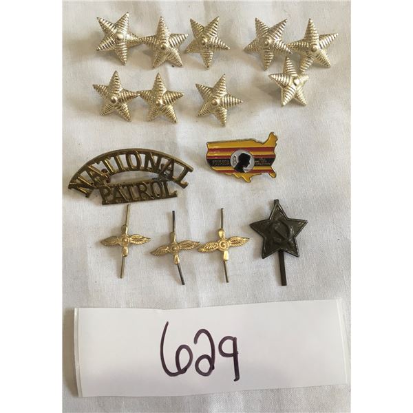 assorted military pins