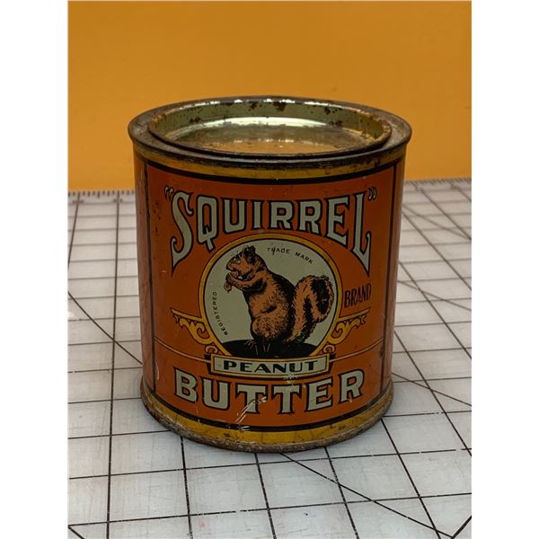 ANTIQUE SQUIRREL 27oz PEANUT BUTTER CAN