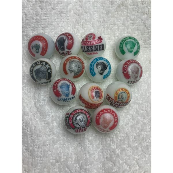 LOT OF CALGARY BREWING ADVERTISING MARBLES