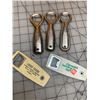 Image 1 : VINTAGE ADVERTISING BOTTLE OPENERS CARLINGS LABATTS 7UP