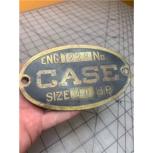 BRASS CASE ENGINE TAG