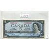 Image 1 : 1954 Modified Portrait $5. Beattie-Rasminsky signatures. M/X Prefix. BC-39b. VF.
