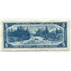 Image 2 : 1954 Modified Portrait $5. Beattie-Rasminsky signatures. M/X Prefix. BC-39b. VF.