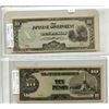 Image 1 : Lot of 2 Philippines. Japanese Invasion Money. 1942 10 Pesos & 1943 10 Pesos. Issued by the Japanese