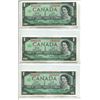 Image 1 : Lot of 3 Consecutive Serial Number 1967 Centennial Notes. Beattie-Rasminsky signatures. F/P Prefix. 