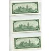 Image 2 : Lot of 3 Consecutive Serial Number 1967 Centennial Notes. Beattie-Rasminsky signatures. F/P Prefix. 
