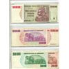 Image 1 : Lot of 6 2008 Zimbabwe hyper-inflation notes. Reserve Bank of Zimbabwe. 500 Million Dollars, 200 Mil