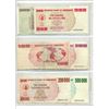 Image 2 : Lot of 6 2008 Zimbabwe hyper-inflation notes. Reserve Bank of Zimbabwe. 500 Million Dollars, 200 Mil