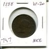 Image 1 : 1888 Canadian Victorian Large Cent. VF-20. Nice.