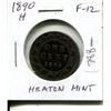 Image 1 : 1890H Canadian Victorian Large Cent. Heaton Mint. F-12.