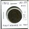 Image 1 : 1902 Canadian Large Cent. The first cent issued for Edward VII. AU-50. Nice.