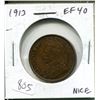 Image 1 : 1913 Canadian Large Cent. EF-40. Nice.