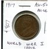 Image 1 : 1917 Canadian Large Cent. World War I issue. AU-50. Nice.