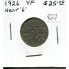 Image 1 : 1926 Near 6 Nickel 5 Cents. VF-20. Nice.