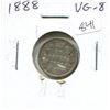 Image 1 : 1888 Canadian Victorian Silver 10 Cents. VG-8.