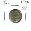 Image 1 : 1907 Canadian Silver 10 Cents. Edward VII. F-12.
