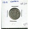 Image 1 : 1919 Canadian Silver 10 Cents. VF-30. Nice.