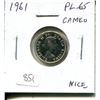 Image 1 : 1961 Canadian Silver 10 Cents. Proof Like-65 with Cameo.  Nice.