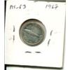 Image 2 : 1967 Canadian Centennial Silver 10 Cents. MS-63.