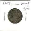 Image 1 : 1907 Canadian Silver 25 Cents. VG-8.