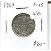 Image 1 : 1909 Canadian Silver 25 Cents. F-15.