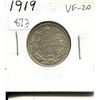 Image 1 : 1919 Canadian Silver 25 Cents. VF-20. Nice.
