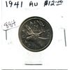 Image 1 : 1941 Canadian Silver 25 Cents. World War II issue. AU-50. Lustrous with Toning.