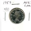 Image 1 : 1959 Canadian Silver 25 Cents. MS-63. Cameo. Nice.