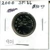 Image 1 : 2000 Canadian 25 Cents. Specimen-66 from a Specimen Set. Nice.