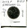Image 1 : 2002P Canadian 25 Cents. Specimen-66 from a Specimen Set. Nice.
