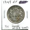 Image 1 : 1949 Wide Date Canadian Silver 50 Cents. EF-40. Nice.