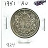 Image 1 : 1951 Canadian Silver 50 Cents. AU-50. Nice.