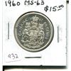 Image 1 : 1960 Canadian Silver 50 Cents. MS-63. Nice.
