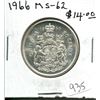 Image 1 : 1966 Canadian Silver 50 Cents. MS-62. Nice.