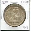 Image 1 : 1958 Canadian Silver Dollar. Commemorates the establishment of British Columbia as a Crown Colony in