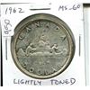 Image 1 : 1962 Canadian Silver Dollar. MS-60. Lightly Toned.