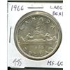 Image 1 : 1966 Large Beads Canadian Silver Dollar. MS-60. Nice.
